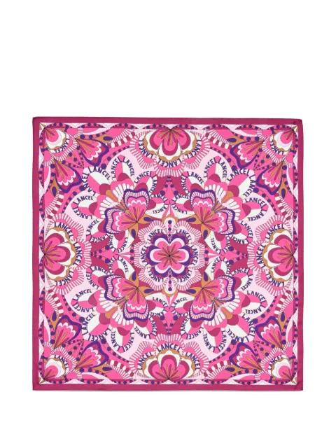 printed silk square scarf by LANCEL