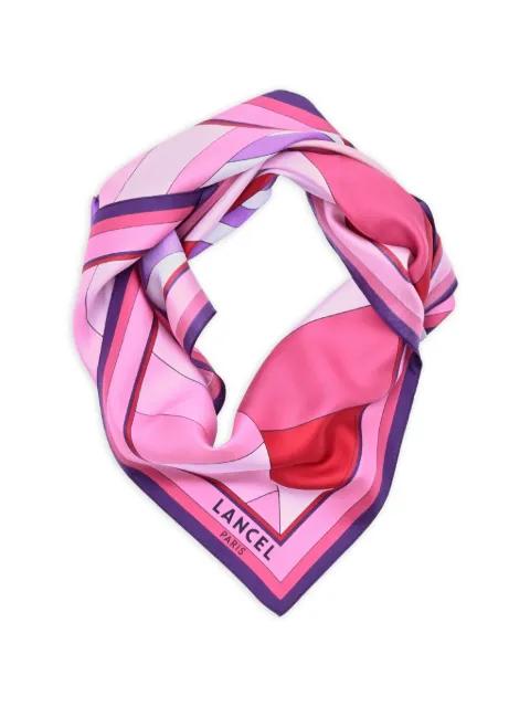 printed triangle headband by LANCEL