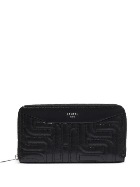 quilted zipped long wallet by LANCEL