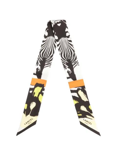 zebra print headband by LANCEL