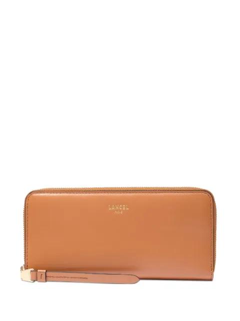 zip-around leather wallet by LANCEL