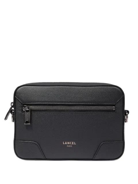 zip-fastening leather messenger bag by LANCEL