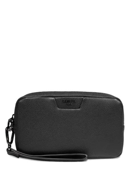zip leather clutch by LANCEL