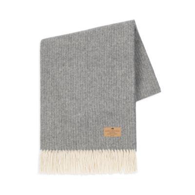 Pinstripe Lambswool Cashmere Throw by LANDS DOWNUNDER