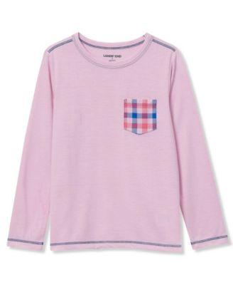 Big Girls Soft Jersey Pocket Sleep Top by LANDS' END
