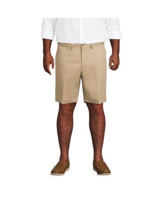 Big & Tall No Iron 9" Comfort Waist Plain Front Chino Short by LANDS' END