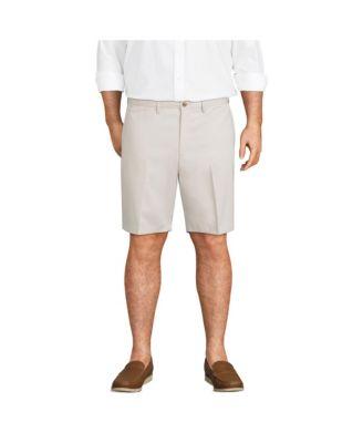 Big & Tall No Iron 9" Comfort Waist Plain Front Chino Short by LANDS' END