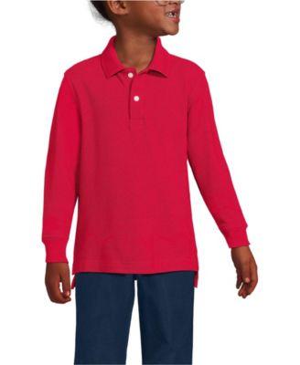 Girls Long Sleeve Mesh Polo Shirt by LANDS' END