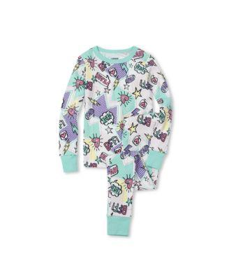 Kids Long Sleeve Top and Bottom Snug Fit Pajama Set by LANDS' END