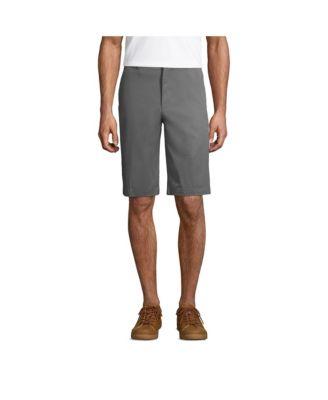 Men's 11" Plain Front Blend Chino Shorts by LANDS' END
