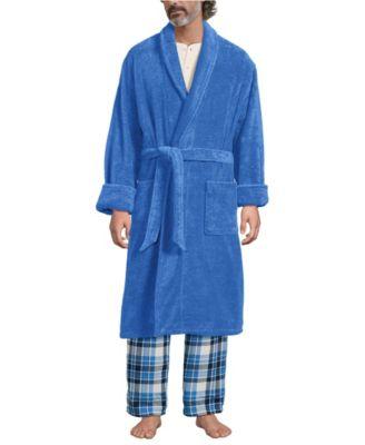 Men's Calf Length Turkish Terry Robe by LANDS' END