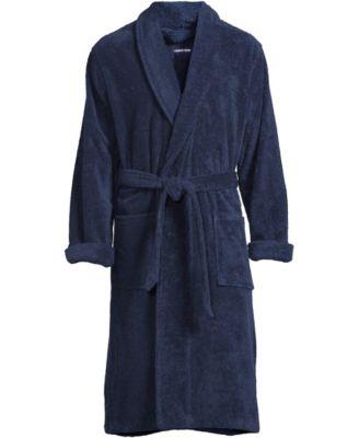 Men's Calf Length Turkish Terry Robe by LANDS' END