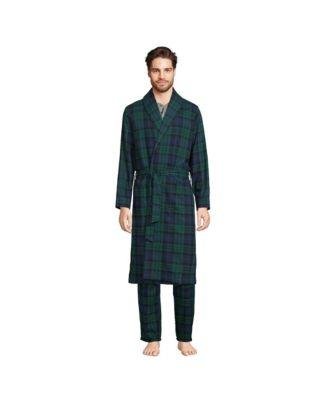 Men's Flannel Robe by LANDS' END
