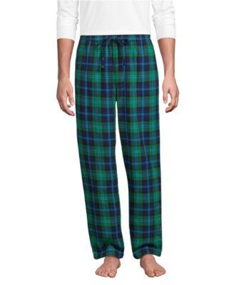 Men's High Pile Fleece Lined Flannel Pajama Pants by LANDS' END