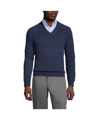 Men's Legacy V-neck Sweater by LANDS' END