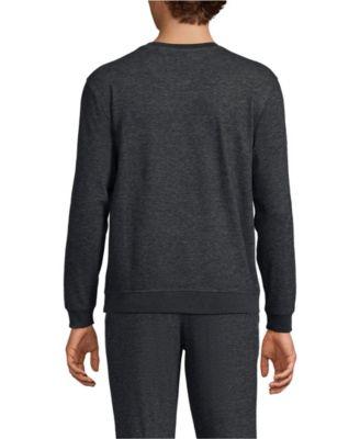 Men's Long Sleeve Brush Back Crew by LANDS' END