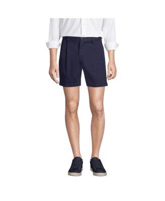 Men's No Iron 6" Comfort Waist Pleated Front Chino Short by LANDS' END