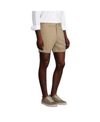 Men's No Iron 6" Plain Front Chino Short by LANDS' END