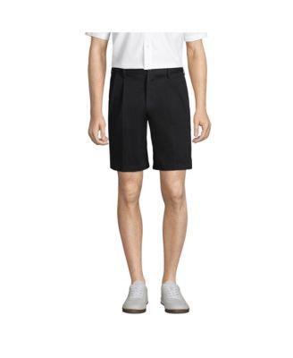Men's No Iron 9" Comfort Waist Pleated Front Chino Short by LANDS' END