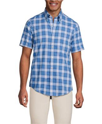 Men's Short Sleeve No Iron Twill Shirt by LANDS' END