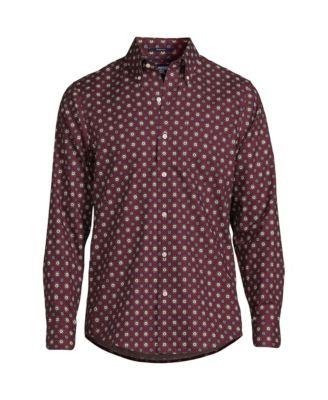 Men's Tailored Fit No Iron Twill Long Sleeve Shirt by LANDS' END