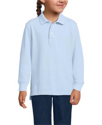 School Uniform Kids Long Sleeve Mesh Polo Shirt by LANDS' END