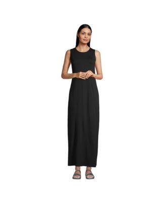 Women's Cotton Jersey Sleeveless Swim Cover-up Maxi Dress by LANDS' END