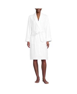 Women's Cotton Terry Knee Length Spa Bath Robe by LANDS' END Women's Cotton Terry Knee Length Spa Bath Robe by LANDS' END