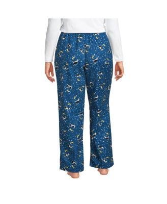 Women's Plus Size Print Flannel Pajama Pants by LANDS' END
