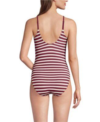 Women's Tugless Thin Strap One Piece Swimsuit by LANDS' END Women's Tugless Thin Strap One Piece Swimsuit by LANDS' END