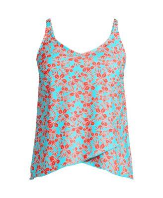 Women's V-Neck Tulip Hem Tankini Swimsuit Top by LANDS' END Women's V-Neck Tulip Hem Tankini Swimsuit Top by LANDS' END