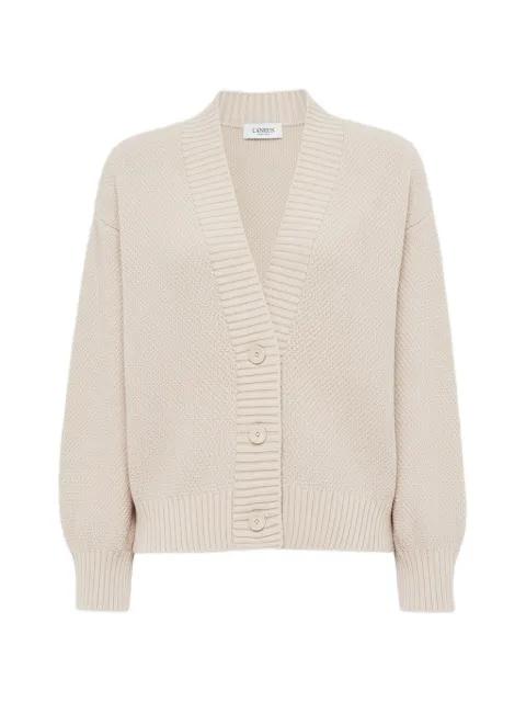 V-neck buttoned cardigan by LANEUS