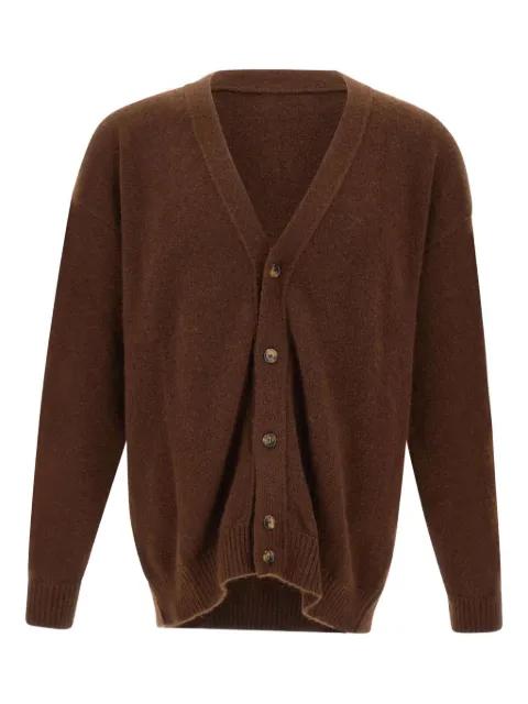 V-neck buttoned cardigan by LANEUS