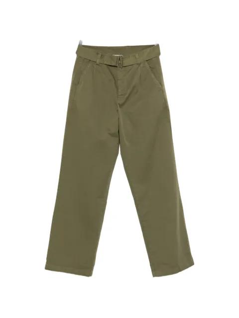 belted button cargo pants by LANEUS