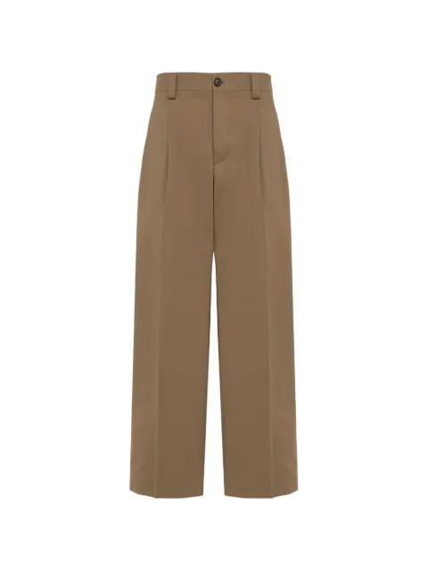 button-fastening flap-pocket trousers by LANEUS