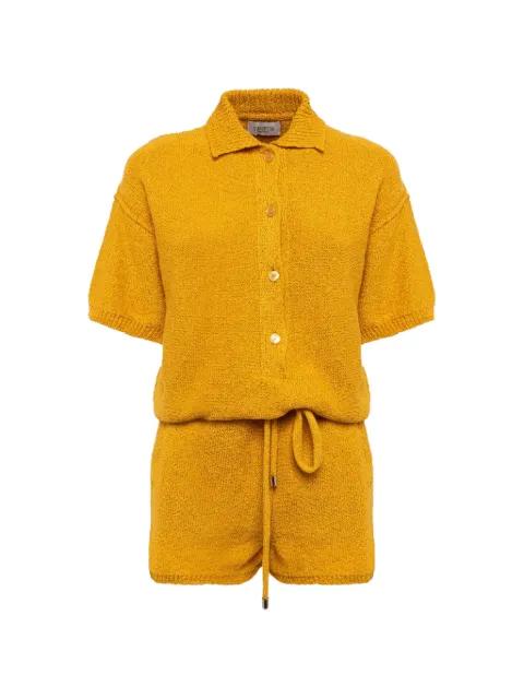 button-front knitted playsuit by LANEUS