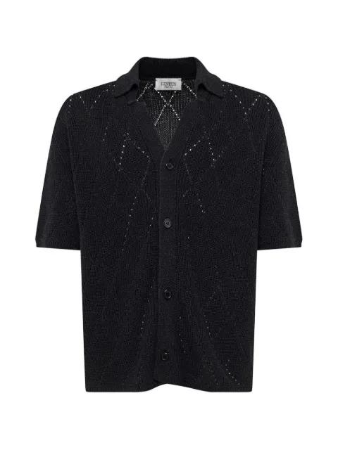 cotton short-sleeve cardigan by LANEUS