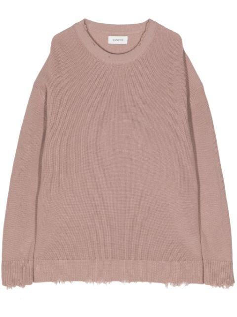 distressed cotton jumper by LANEUS