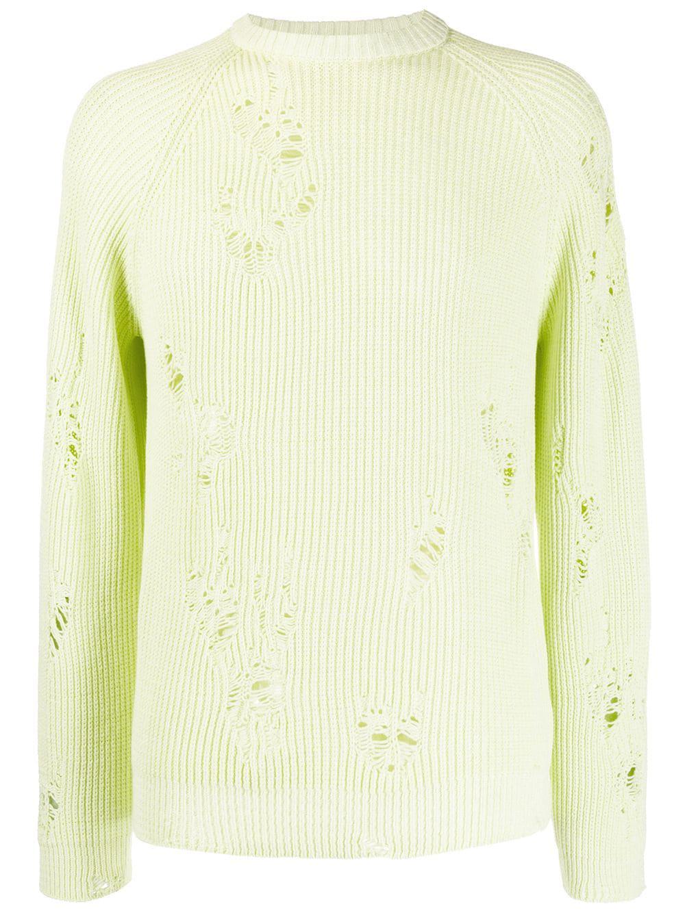 distressed knit jumper by LANEUS