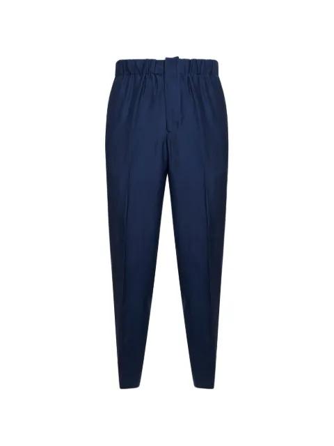 elastic-waistband tapered trousers by LANEUS