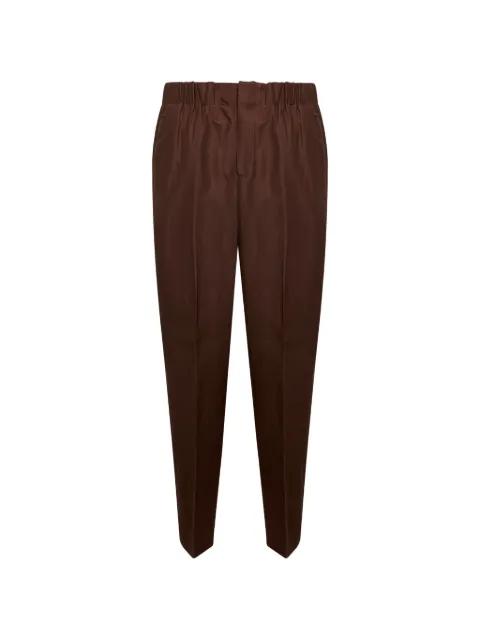 elastic-waistband tapered trousers by LANEUS