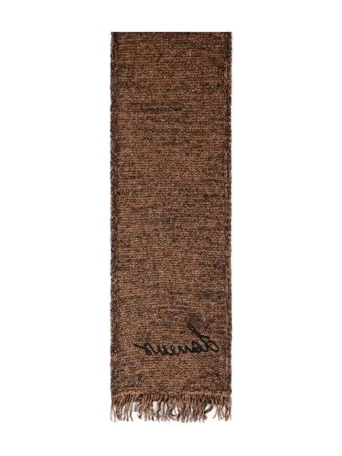 embroidered fringed scarf by LANEUS