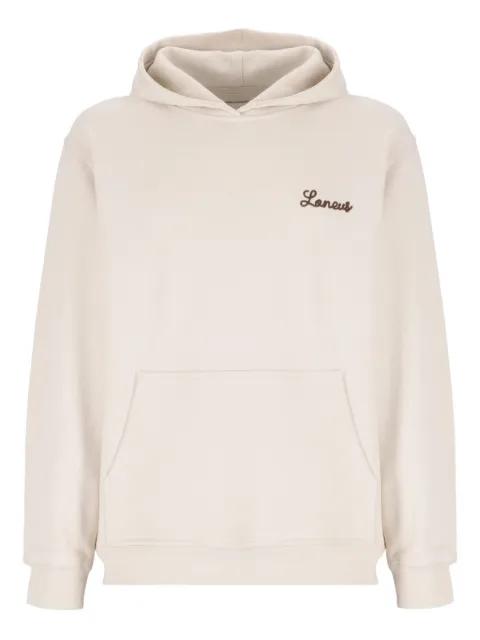 embroidered-logo hoodie by LANEUS