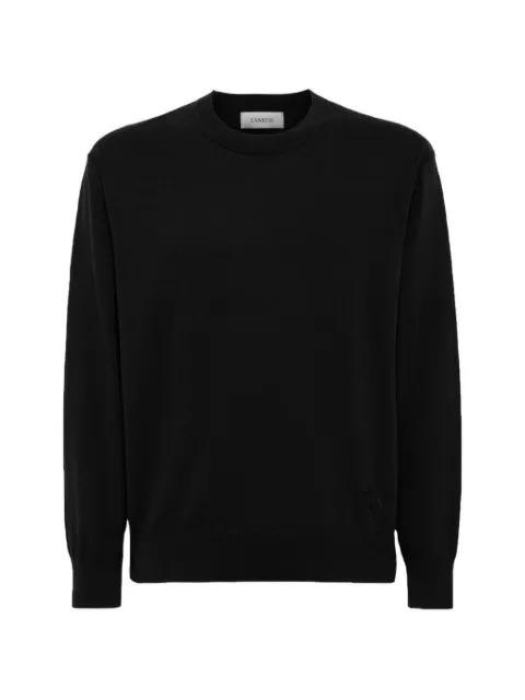 embroidered-star crew-neck sweater by LANEUS