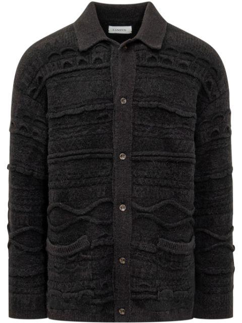 fisherman-knit cardigan by LANEUS