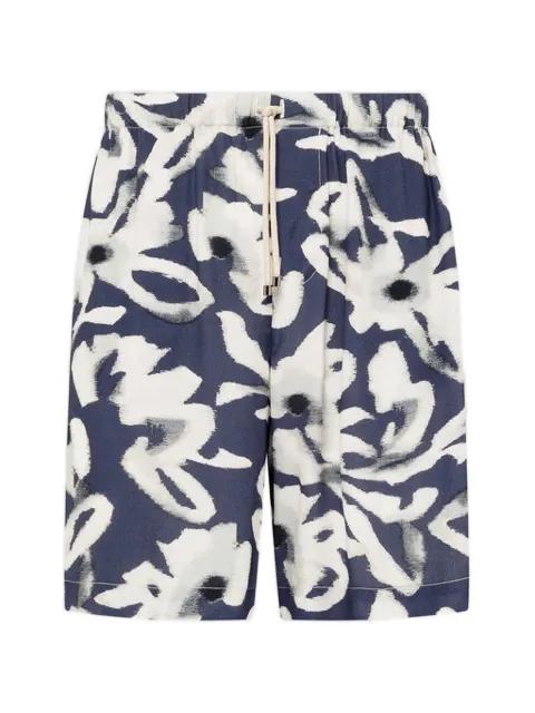 floral-print drawstring-fastening shorts by LANEUS