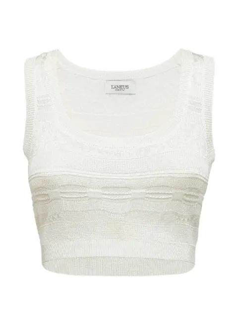knitted crop top by LANEUS