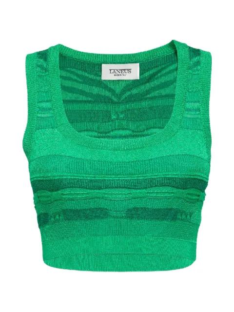 knitted cropped tank top by LANEUS