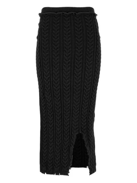 knitted midi skirt by LANEUS