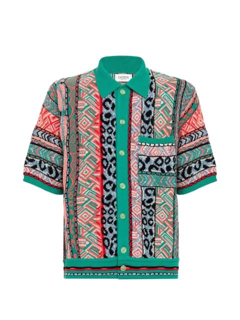 knitted short-sleeve shirt by LANEUS